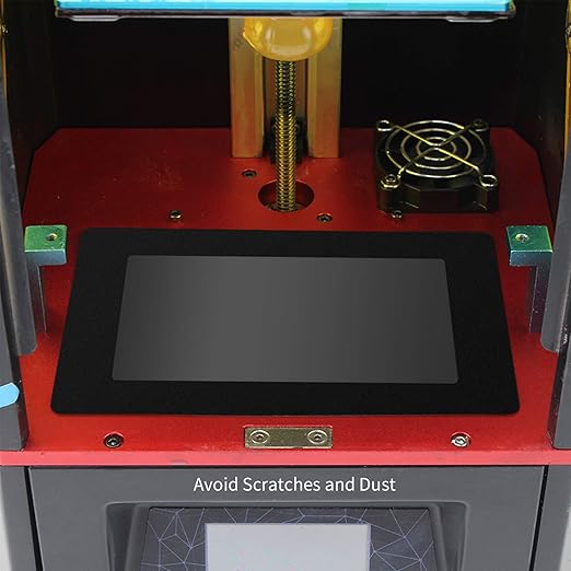 LCD Screen Protector Film for 8.9 Inch Resin 3D Printers, Black Adhesive Gasket, 9.5 x 6.7 Inch, 1 Piece