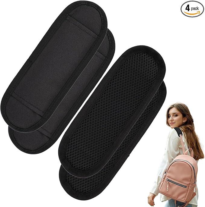 LOGJAM 4 Pack Soft Shoulder Strap Pad, Breathable and Removable Backpack Strap Padding for Luggage Bag Guitar Straps Cushion
