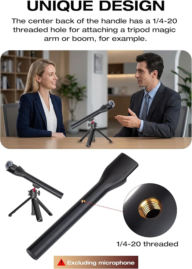 SUNMON Wireless Microphone Magnetic Holder Compatible with DJI Mic 3 (Mini/1/2), Interview Holder for Rode Wireless Micro/GO 2/ME/Pro (1 Universal Foam Cover, 2 Furry Windscreen Only for DJI Mic 3)