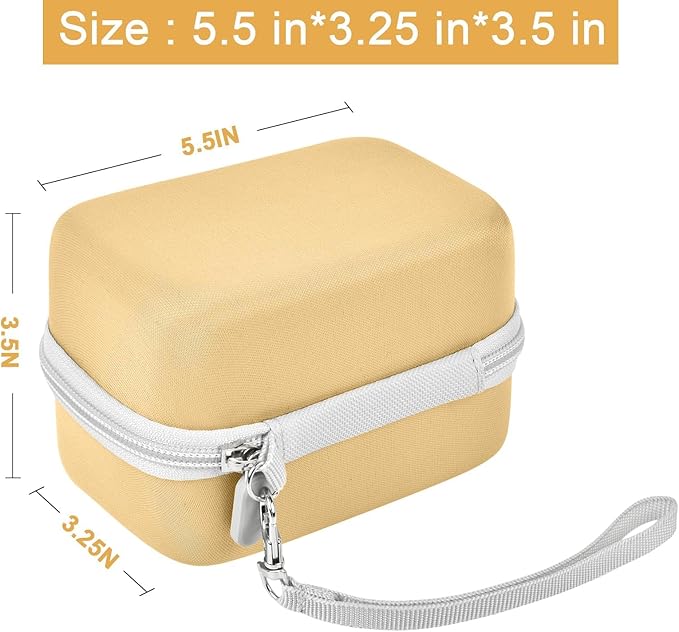 Grapsa Digital Camera Case Compatible with KODAK EKTAR H35 H35N Half Frame Film Camera, Storage Holder Organizer for Kodak Ultra F9 M35 M38 Paper Shoot kamera, 35mm Film Rolls (Box Only) - Yellow