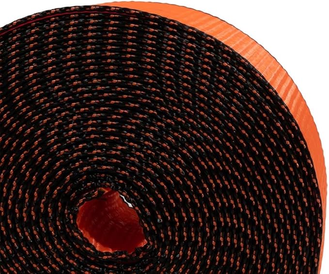 Mytee Products 4 Pack 4" x30' Winch Strap with Chain Anchor - 6670 lbs High Abrasion 18" Chain Extension with Grab Hook - 4 Inch Heavy Duty Tie Down Straps for Flatbed Truck Utility Trailer