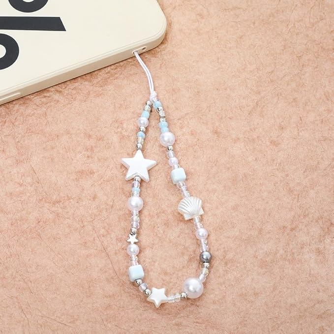 Beaded Camera Wrist Strap Cute Digital Camera Charm Lanyard Phone Charms Strap Beaded Camera Chain for Phone Bag Keychain