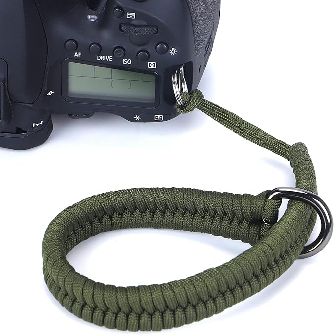 Hargedis Camera Wrist Strap, Hand-Woven Paracord Camera Hand Strap High-end and Secure Universal Adjustable, Suitable for Canon Sony Nikon Panasonic Fujifilm Olympus (Green)