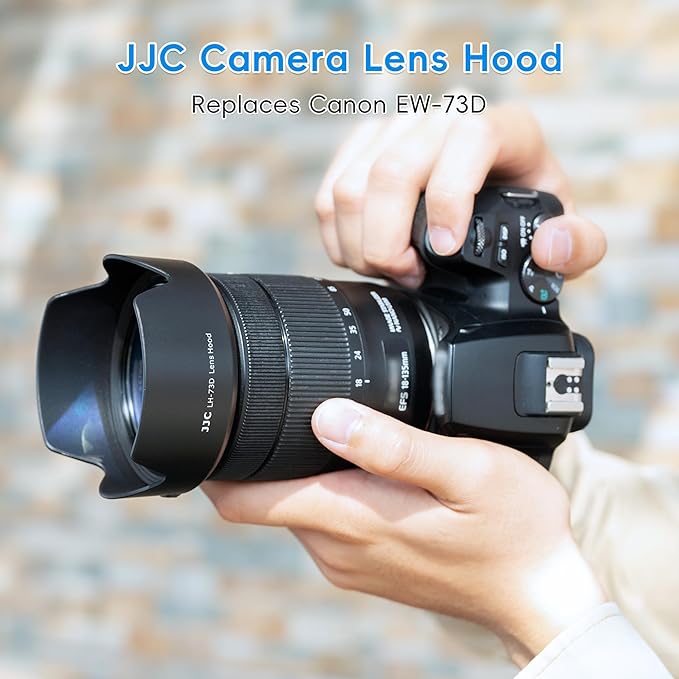 JJC EW-73D Lens Hood Shade for Canon EF-S 18-135mm f/3.5-5.6 is USM, RF 28-70mm F2.8 is STM & RF 24-105mm f/4-7.1 is STM Lens, Replaces Canon EW-73D, Compaitble with 67mm Filter/Cap