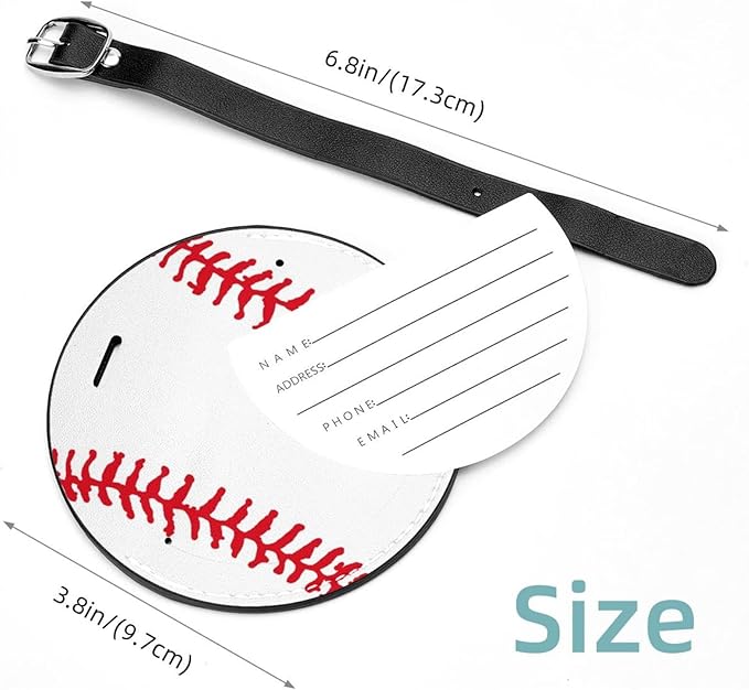 2 Pack Baseball Luggage Tags Travel Essentials & Cruise Essentials