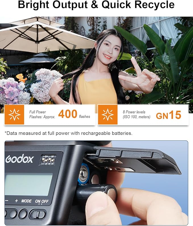 GODOX TT520 III TT520III Universal On-Camera Flash Speedlite with AT-16 433MHz Wireless Trigger Transmitter GN33 S1/S2 Modes for Canon Nikon Pentax Olympus Fujifilm Panasonic Cameras with Hot Shoe