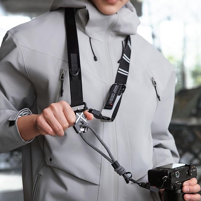 VSGO Urban Camera Strap – Quick Release, Anti-Twist, Comfortable Nylon Sling, Fits DSLR, Mirrorless, Phone, Action Camera