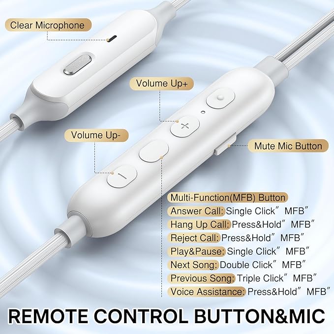 Wired Earbuds 3 EQ Mode USB C Headphones HiFi Bass Sound Type C Earphones Corded USBC Plug in Ear Buds for iPhone 17 Air 16 Pro Max 15 for Samsung/Galaxy S26 S25 S24 for Google/Pixel 10 9 8 White