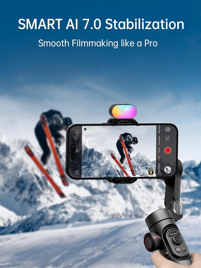 Gimbal Stabilizer Smartphone iPhone Video: iPhone Stabilizer Gimbal Smartphone Foldable 3-Axis Handheld Portable Android Gimbal TikTok AOCHUAN (Smart XE KIT&B10&E10)