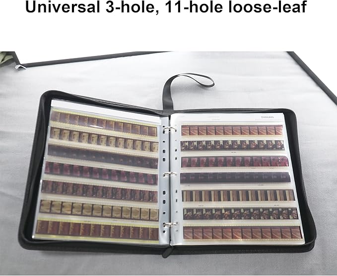 YCCLDIPL 50-Pack 35mm Film Negative Storage Sleeves with Binder Box, Acid-Free Protector Pages for 135/35mm Film Negatives, Durable Archival Film Organizer Kit