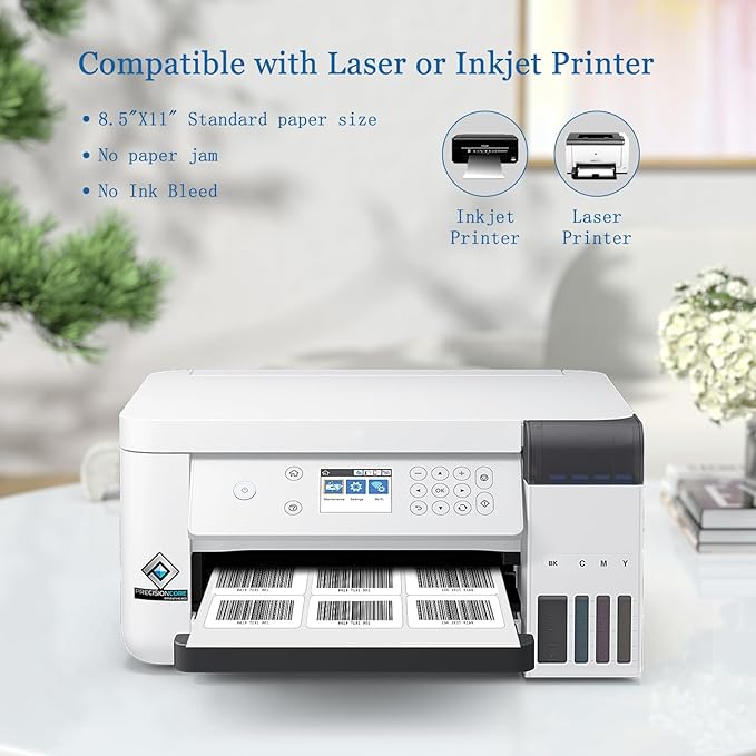 [500 Sheets 15000 Labels] BESTIKER Address Labels 1” x 2-5/8” Shipping Mailing Labels 30 per Page Printable FBA Barcode Label, Laser & Inkjet Printer Labels 30up White