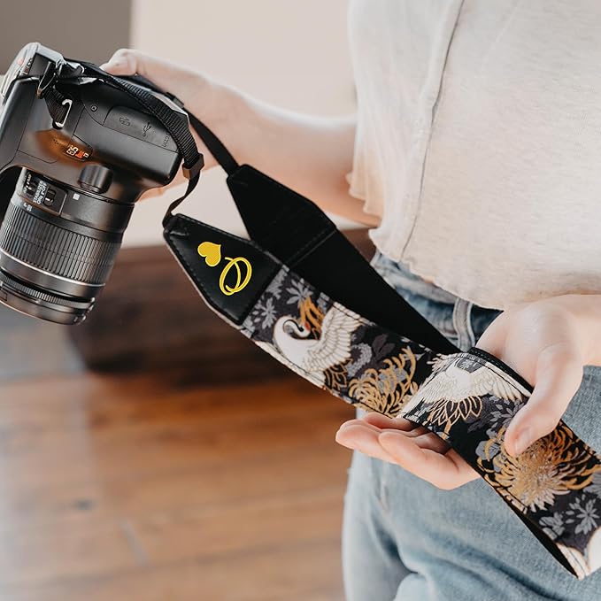 Art Tribute Camera Strap for All DSLR and Mirrorless Cameras. Add Your Name Or Initials Make It a Personalized Gift