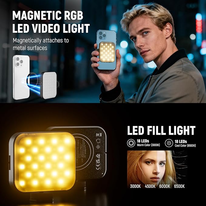 NEEWER Basics Vlogging Kit with Phone Cage Rig Microphone LED Fill Light Tripod Compatible with iPhone, Youtuber Starter Content Creator Essential for YouTube TikTok Streaming Video Recording, PA055