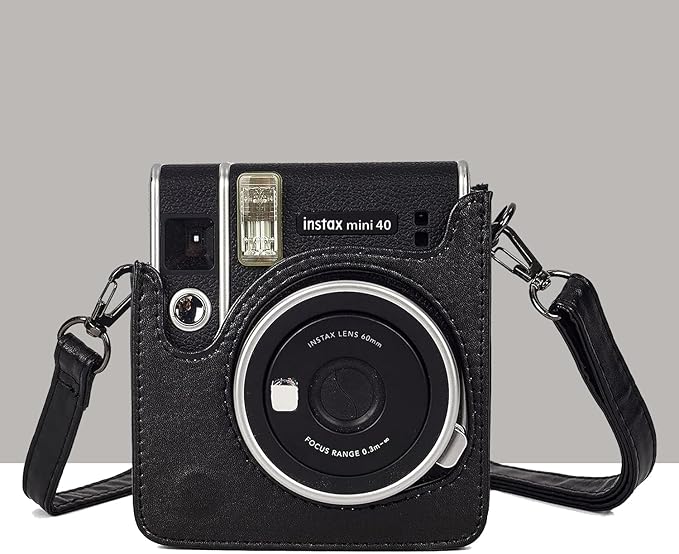 Fujifilm Instax Mini 40 Instant Film Camera Black + 20 Instax Instant Film Prints Bundle