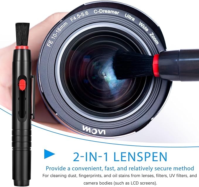 Camera Cleaning kit - Professional Camera Lens Cleaning Kit,Complete DSLR & Mirrorless Camera Sensor Cleaning Set Kit with Lens Pen, Blower, Brush, and Solution for Photography Essentials
