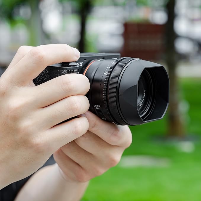 JJC Bayonet Square Lens Hood Shade for Sony FE 24mm f/2.8 G SEL24F28G, FE 50mm F/2.5 G SEL50F25G, FE 40mm F/2.5 G Lens SEL40F25G, Replaces Sony ALC-SH165 ALC-SH166 Lens Hood, No Vignetting