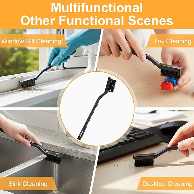 10 Pcs Anti Static ESD Cleaning Brush Kit Small ESD-Safe Brush Mini Wire Brush Set Curved Handle Scratch Wire Bristle Keyboard PCB Motherboards Circuit Boards for Cleaning Welding Slag Rust