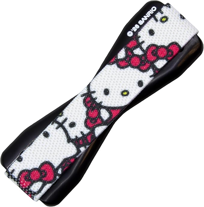 Hello Kitty® Pattern - LOVEHANDLE Universal Phone Grip for Smartphones & Mini Tablets - Phone Holder for Hand - Wireless Charging Compatible - Made in The USA