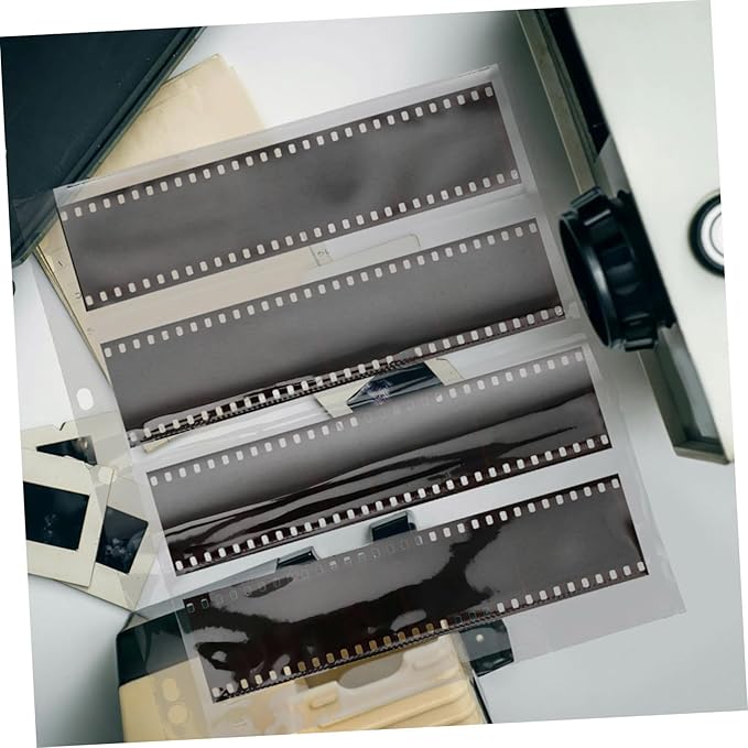 10pcs Negative Film Sleeves Document Holder Shop Ticket Holders Strips Storage Pouch for Film Negative Storage