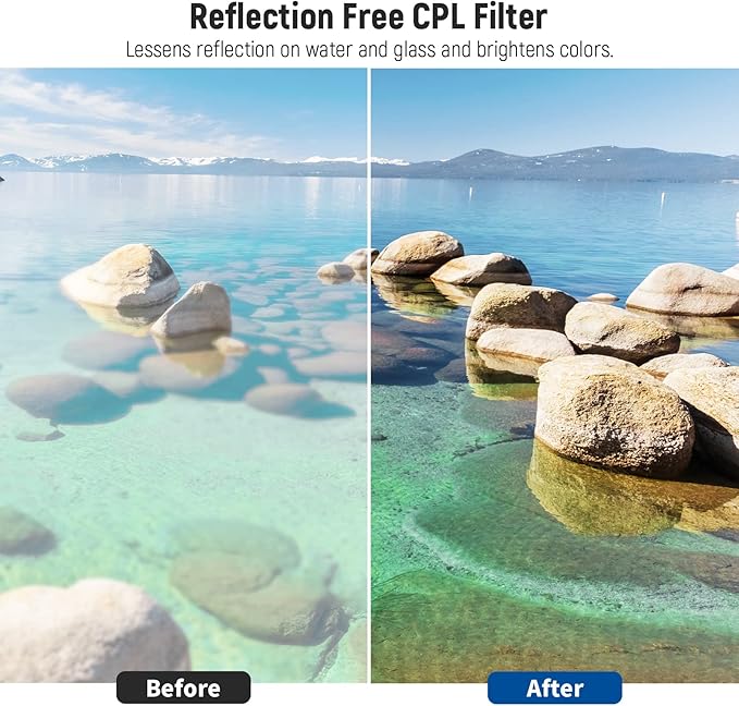 NEEWER 52mm ND Lens Filter Kit: UV, CPL, FLD, ND2, ND4, ND8, Lens Hood and Lens Cap Compatible with Canon Nikon Sony Panasonic DSLR Cameras with 52mm Lens