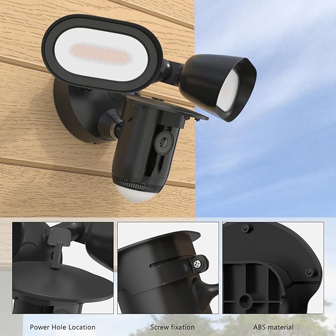 HOLACA Sun Rain Camera Cover for Floodlight Cam Wired Pro(Not Compatible with 2nd Model)-Black