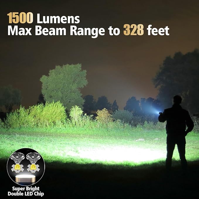 LED Small Powerful EDC Flashlight with Warm White Red Light,Bright 1500LM USB C Rechargeable 9 Modes Mini Pocket Keychain Flash Light with Clip,IP5 Waterproof,365nm UV Black Light,Tail Magnet 6PC
