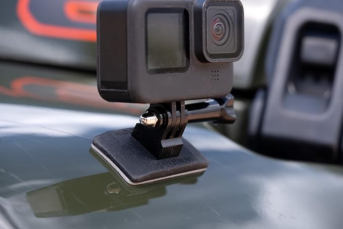 MotoRadds Flexible Adhesive Action Camera Mount for dashboards, windshield, handlebars, UTV roll cages, kayaks, bicycle helmet, jetskis, and more! Compatible with GoPro, Insta360, DJI, Sugru, and more