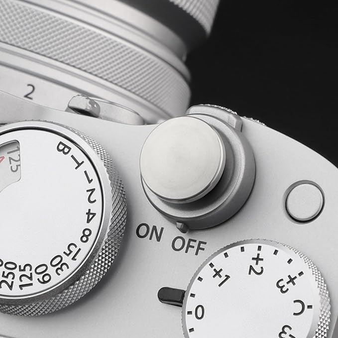 Haoge Metal Shutter Release Button for Fujifilm XE4 X-E2 X-E2S X-E3 X-T5 X-T3 X-T10 X-T20 X-Pro1 X-Pro2 X100 X100T X100S X100F and Leica M10 M240P Camera Accessories Convex Surface Silver