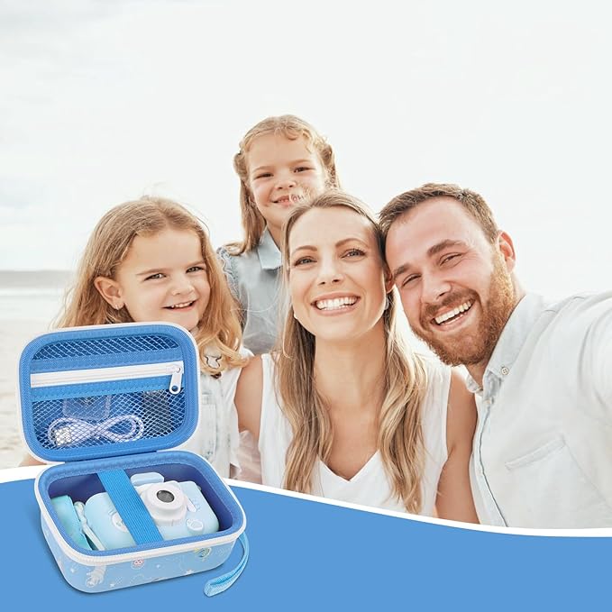 ANKHOH Kids Camera Case for Goopow/for Mgaolo/for CIMELR/for Seckton/for OZMI/for Dylanto Digital Camera Toys and Video Camcorder Storage Holder Organizer -Blue(Box only)