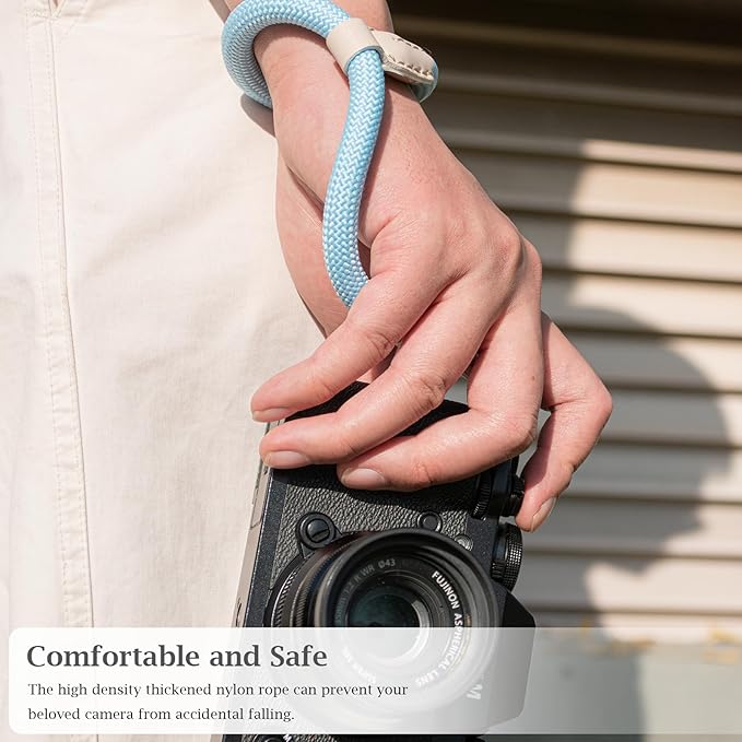 VOVMOEYA Rope Camera Wrist Strap for Sony Fujifilm Nikon Canon DSLR - Hand Strap - Blue