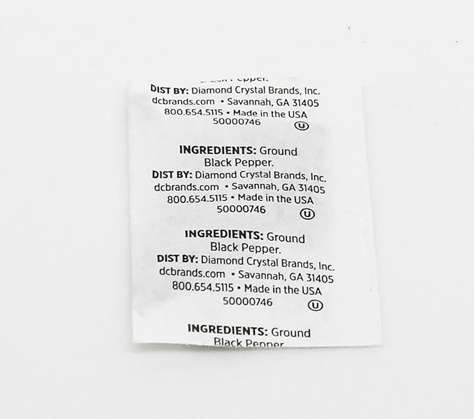 Single Serv Flat Ground Black Pepper Packets - Easy Open and Sprinkle for Perfect Seasoning, Ideal for Condiment Stations - 3000 Packets, 0.1g Servings