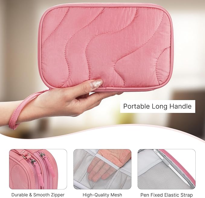 Skycase Tech Pouch - Lightweight Electronics Organizer Travel Case, Double Layers Cable Organizer, All-in-One Storage Bag for Charger, Cord, Phone, Flash Drive, Accessories