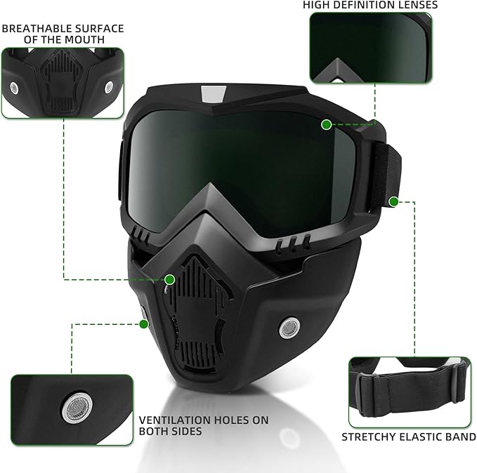 Mask for Welding and Cutting with Anti-Glare Welding Helmet, Anti-Dust, Large Viewing Welding Hood