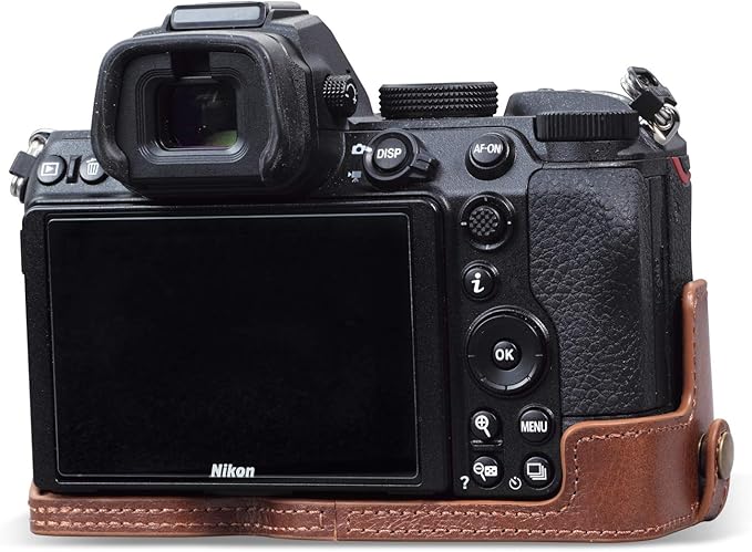 MegaGear MG1945 Ever Ready Genuine Leather Camera Half Case Compatible with Nikon Z5 - Brown