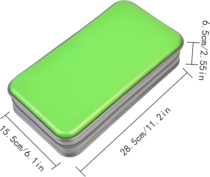 UENTIP CD Case,96 Capacity Book Portable Hard Plastic Case Holder Organizer Wallet Protective DVD Storage (96, Green)
