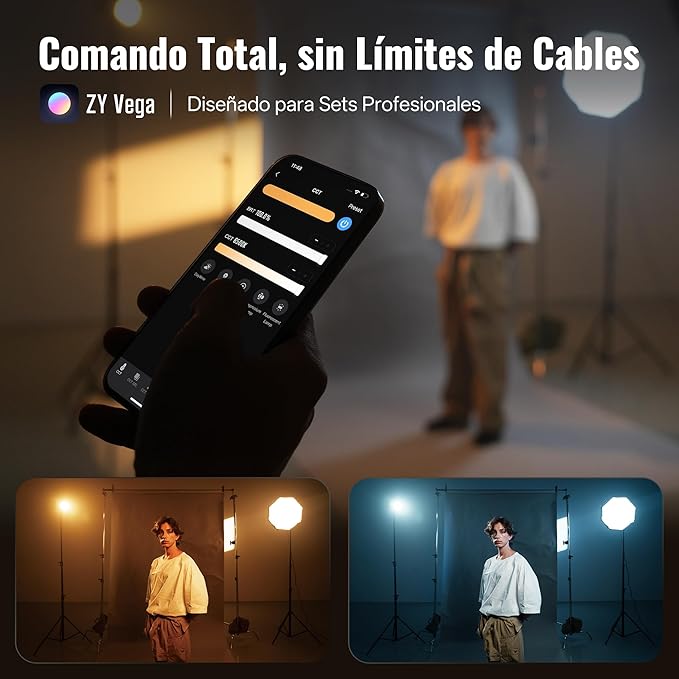 ZHIYUN MOLUS X200 Bi-Color Standard 200W Video Light [Official] Handheld Continuous Output Light Portable Professional Photography Light Bowens Mount 2700K~6500K CRI≥95 TLCI≥97 Only 800g (NO Battery)