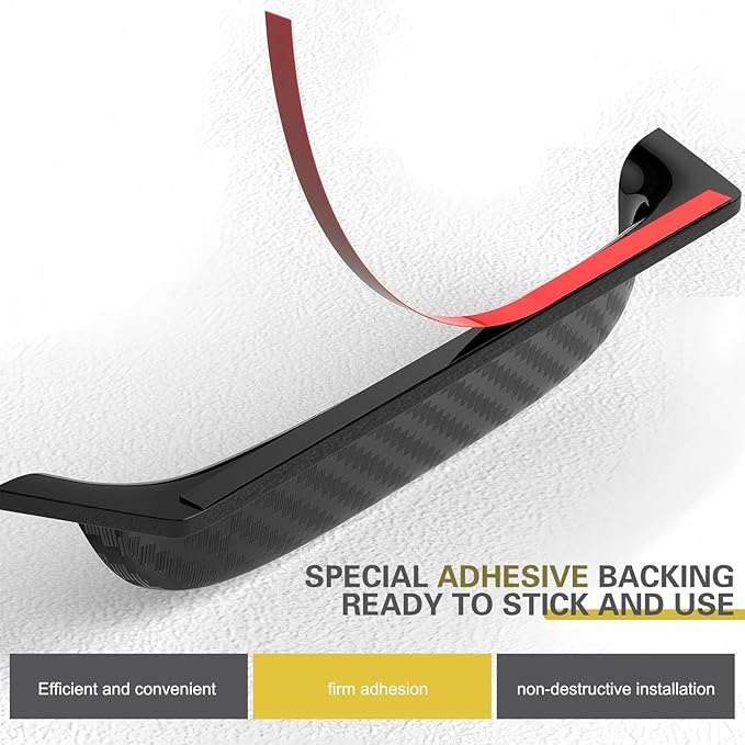 Car Rear View Camera Cover, Anti-rain Backup Camera Cover, 360 Degree Cars Rain Guard Rear View Cameras Sticker Strip, Universal for Car SUV Truck (Carbon Fiber)