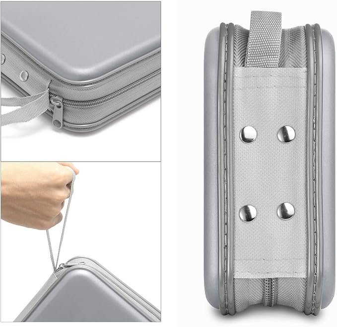 CD Case, 40 Capacity CD/DVD Case Holders Wallet Hard Plastic DVD Disc Cases Storage Binder for Car Home Office Travel (Grey)