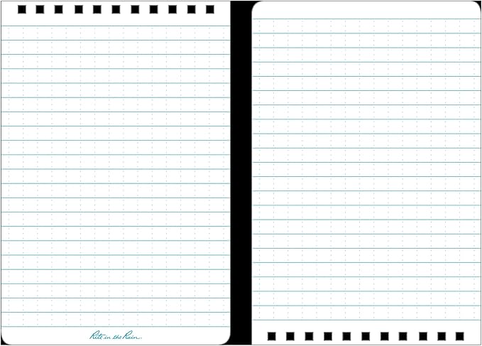 Rite in the Rain Weatherproof Top Spiral Notepad, 4" x 6", Yellow Cover, Universal Pattern, 3 Pack (No. 146-3)