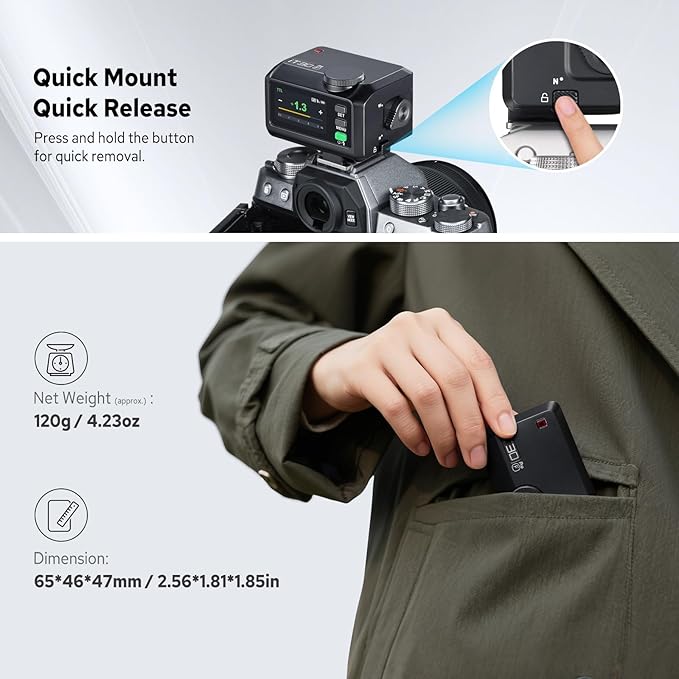 Godox iT30Pro F iT30Pro-F Flash for Fuji, 2.4G Mini Fujifilm Flash HSS 1/8000s, 560 Full Power Flashes, TTL Auto-Exposure, 2.8" Full-Color Touchscreen, Built-in Diffuser and Lithium Battery(Black)