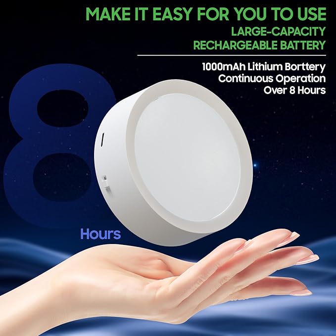 10L0L Universal Golf Cart Dome Light for EZGO Club Car Yamaha UTV, Wireless Lighting USB Rechargeable L E D Touch Car Dome Light Can Stick Anywhere, Great Golf Gifts (White) (1, RGB White)