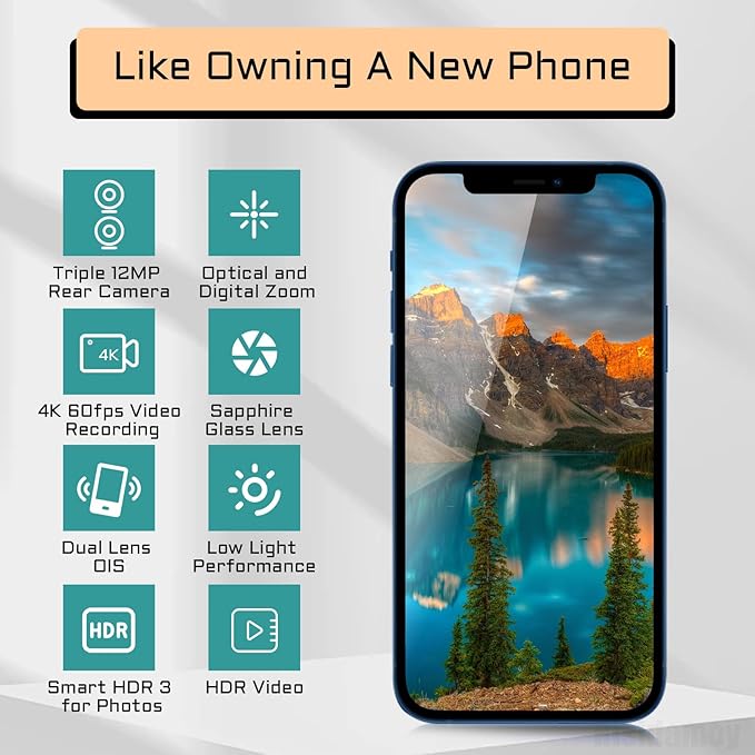 for iPhone 14 Plus 12MP OEM Main Rear Back Camera Replacement with Ultra Wide Lens 5X Optical Zoom HDR Photos Flex Cable 4K 60 fps 1080p HD Video Repair Kit A2632 A2885 A2886 A2887 A2896
