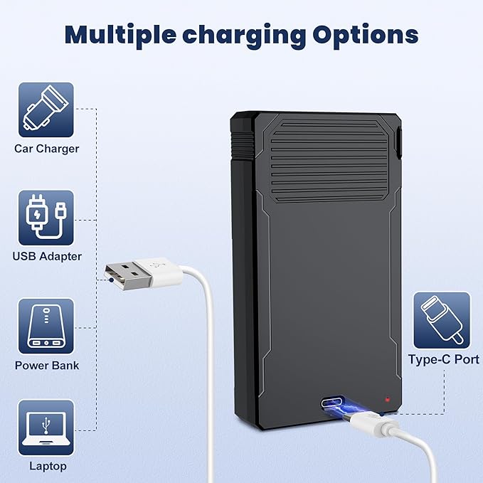 4 Pack LIT-22 7000mAh Rechargeable Battery for SPYPOINT Flex-M, Flex G36,Plus&S Trail Cameras, Includes Type-C Cable