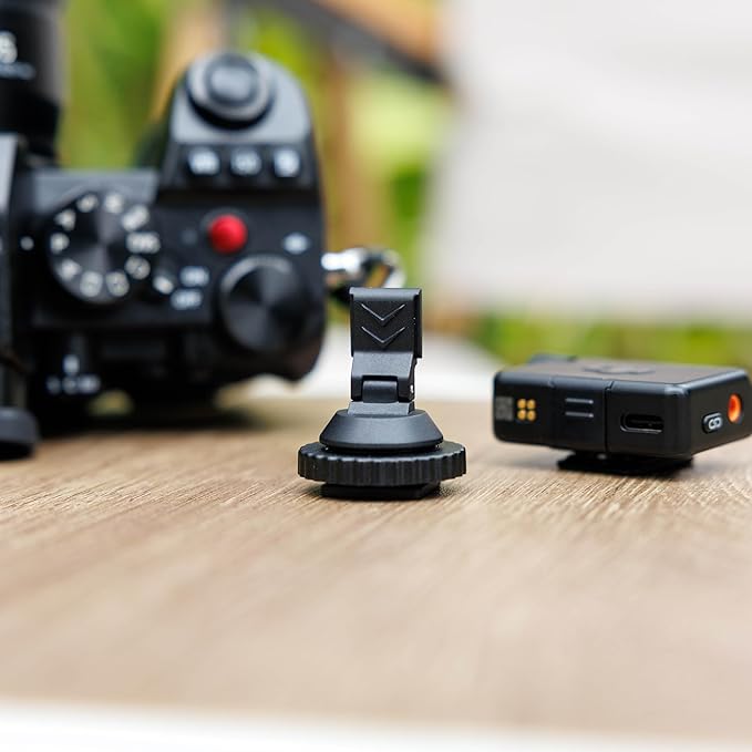 JJC Cold Shoe Mount Adapter for DJI Mic Mini with 1/4"-20, Durable ABS Cold Shoe Adapter Angle Adjustable, Hot Shoe Accessories for DSLR Camera Vlogging Video Recording, Not for DJI MIC 1/2