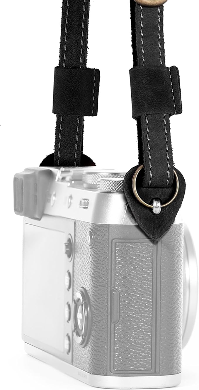 MegaGear Personalized Genuine Leather Camera Strap Custom Engraved DSLR & SLR Shoulder/Neck Strap