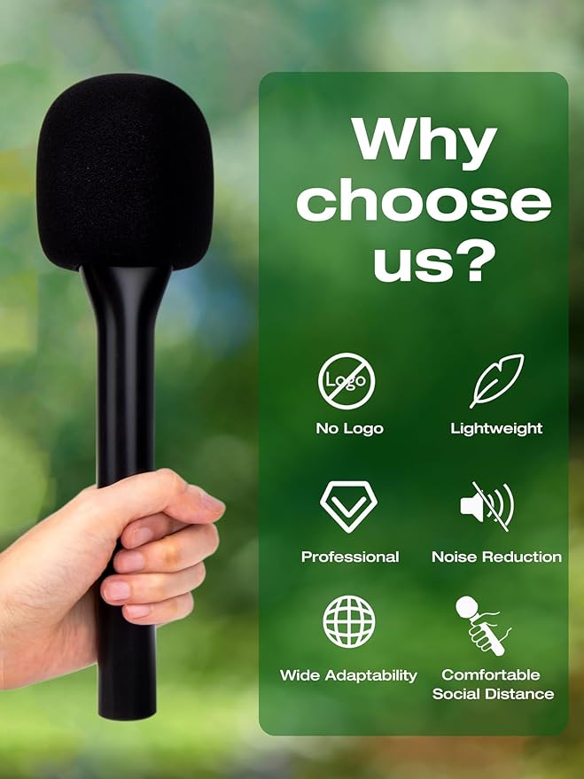 SUNMON Handheld Wireless Mic Stand for DJI Mic, Holder for DJI Mic 2, DJI Microphone Interview Handheld Mount Adapter for DJI Mic1/ 2