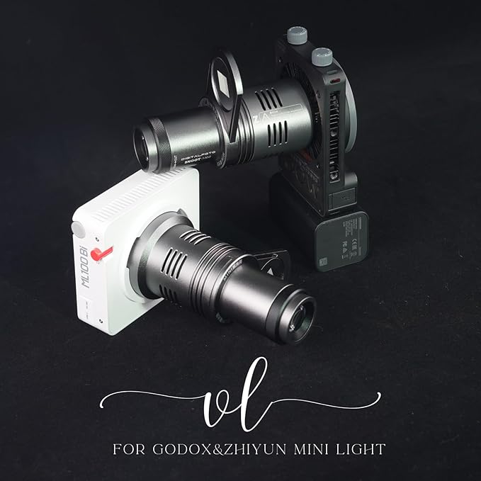 CX100 Mini Optical Snoot Gobos Accessories with ZY Mount Adapter, Spotlight Attachment Shape Light Compatible with ZHIYUN Molus X100,CX100,GodoxG ML100BI,ML100R