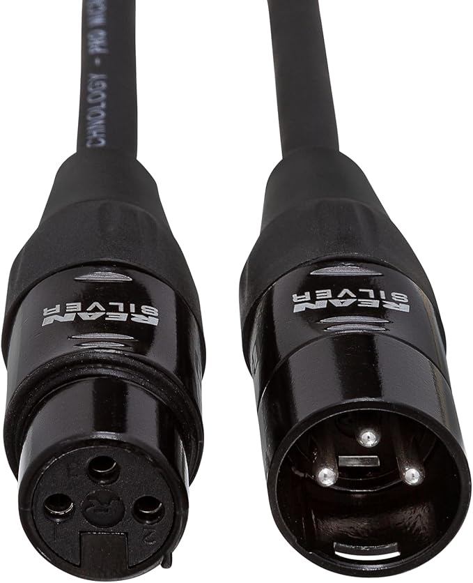 Hosa HMIC-050 REAN XLR3F to XLR3M Pro Microphone Cable, 50 Feet