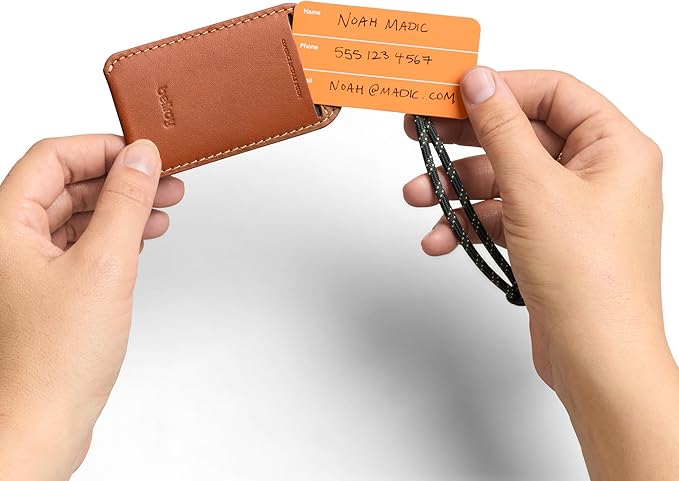 Bellroy Luggage Tag (Leather Luggage Tag with Personalizable Insert Card and Durable Construction) - Caramel
