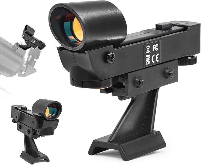 Astromania Red Dot Finder Scope StarPointer Finderscope for Astronomical Telescopes Reflex Viewfinder, Finder Sight Telescope Accessories with Slide-in Bracket Compatible for Universal Dovetail Base